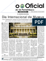 Diário Oficial de Pernambuco destaca 15a Semana Nacional de Museus
