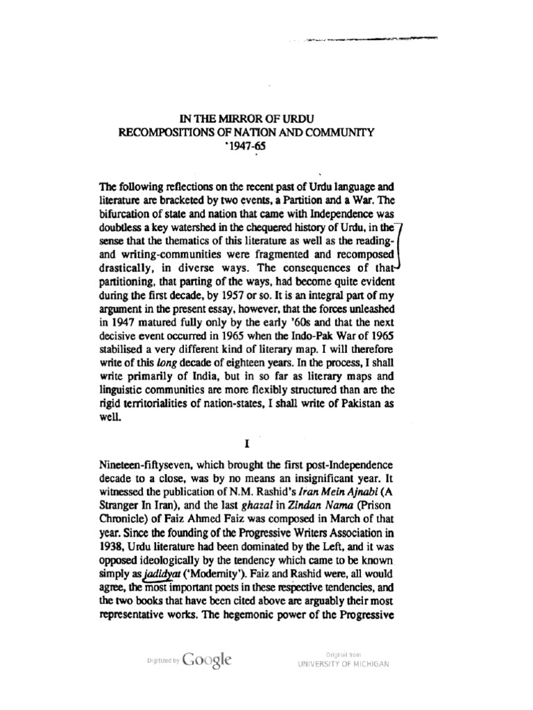 1.3 Aijaz Ahmad in The Mirror of Urdu PDF