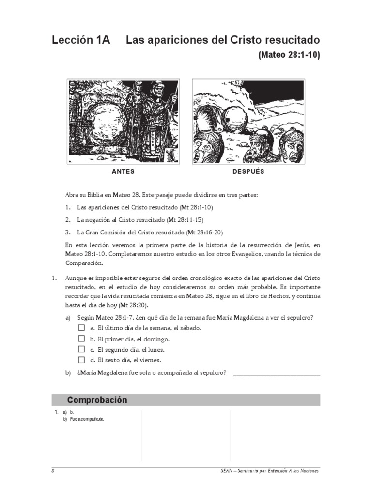 LoC6+Sample+1+ +spanish | PDF | La resurrección de Jesús | Evangelio de ...