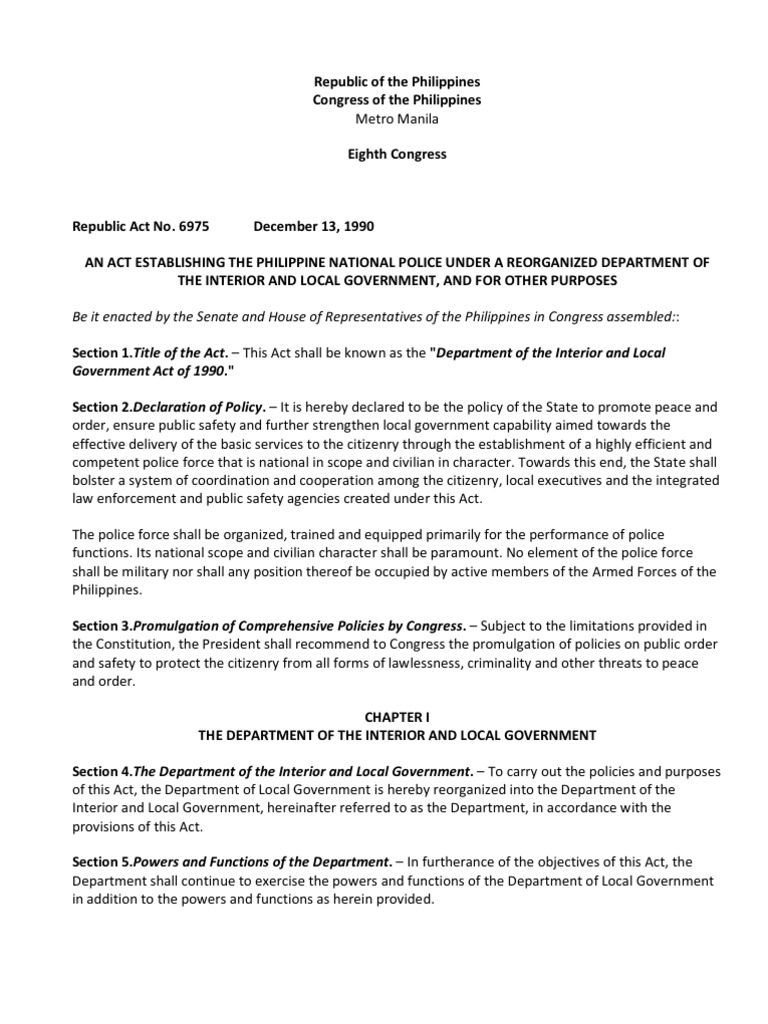 PNP Suspension Guidelines under RA 6975 | PDF