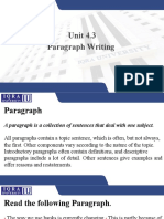 Lecture 4 PPT 3 - Paragraph Writing