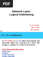 Network Layer: Logical Addressing: Dr. Kunwar Pal Dept. of CSE NIT Jalandhar