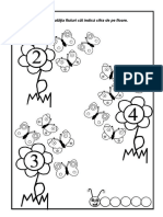 Colorează Atâția Fluturi Cât Indică Cifra de Pe Floare
