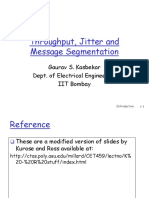 Throughput, Jitter and Message Segmentation