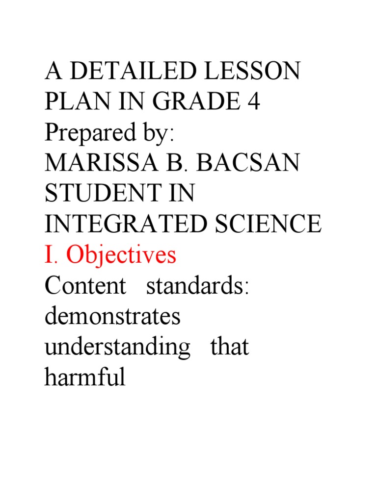 A Detailed Lesson Plan in Grade 4 | Download Free PDF | Predation ...