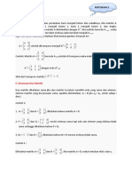 Transpose Matriks, Kesamaan Matriks Dan Operasi Matriks