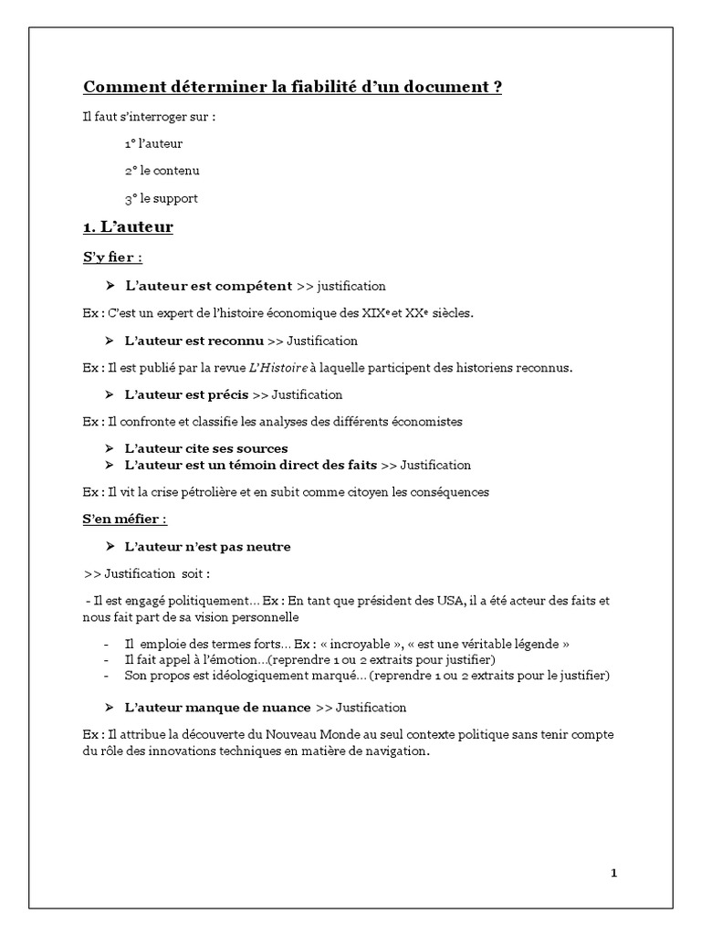 D terminer la fiabilit dun document pdf
