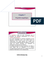 Cours de Physique Du Solide Chapitre 7 Propriétés Magnétiques