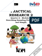 PRACT RESEARCH 2 Q2M2 Describing Sampling Procedure and Sample