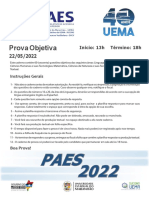 Prova Paes 2022 Edital N.º 04 - 2022 - GR Uema 22 - 05 - 2022