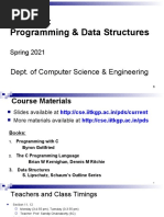 CS10003: Programming & Data Structures: Spring 2021