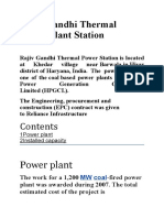 1200 MW Rajiv Gandhi Thermal Power Station overview