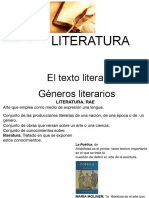 LITERATURA - Géneros Literarios