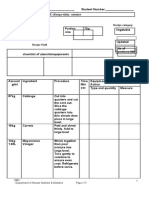 Blank Standardised Recipe Form Coleslaw