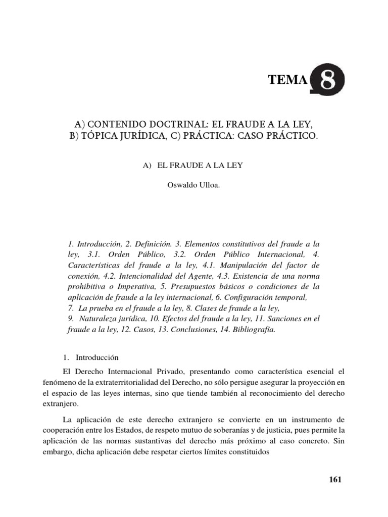 Fraude a la Ley en Derecho Internacional | PDF | Ley internacional ...