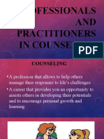L2 PROFESSIONALS and PRACTITIONERS in COUNSELING