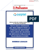 Reglamento de reclamos de de servicios de telecomunicaciones