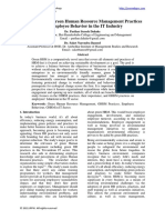 A Probing Into Green Human Resource Management Practices and Employee Behavior in The IT Industry