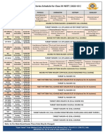 Major Test Series Schedule For XII (2022-23)