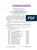 Citaciones para embargo de salario Ayuntamiento Burgos