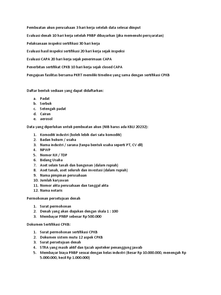 Proses Sertifikasi CPKB Kosmetik | PDF