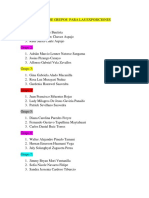 Lista de Grupos de Tres