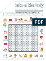 Body Parts Word Search Puzzle