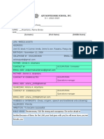 Students Personal Info