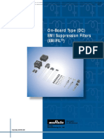 Downloaded PDF catalog provides specifications for Murata EMI suppression filters