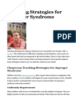 Teaching Strategies for Asperger Syndrome
