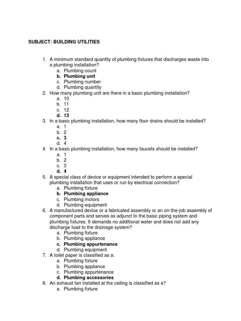 Essential Plumbing Standards and Codes for Basic Building Utilities