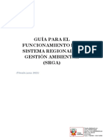 Guía para el funcionamiento del Sistema Regional de Gestión Ambiental (SRGA