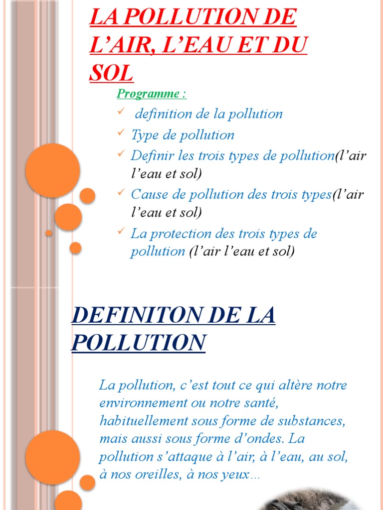 Pollution de l'air, de l'eau et du sol | PDF | la pollution | Pollution ...
