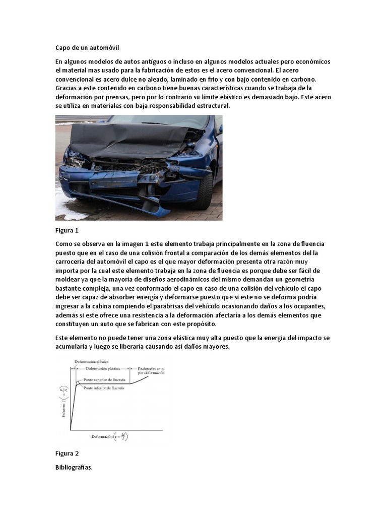 Partes y función del capó del automóvil | PDF | Tecnología