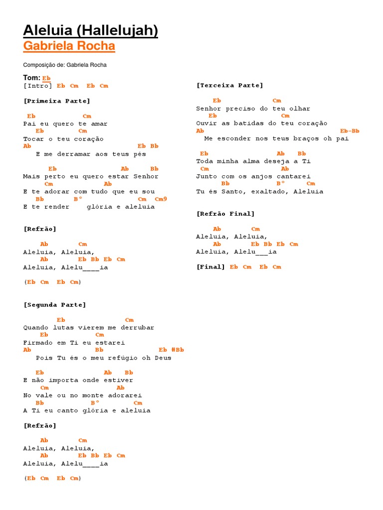 Aleluia Cifra PDF