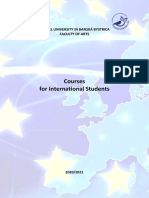 Courses For International Students 2020 - 2021