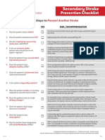 Secondary Prevention Stroke AHA Checklist