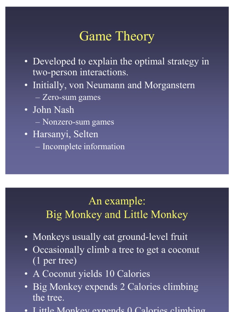 Game Theory: Concepts and Strategies | PDF | Games & Activities ...