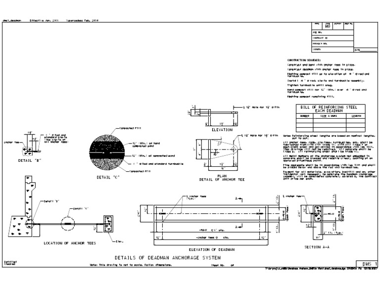 Deadman Anchorage System Details | PDF | Technology & Engineering