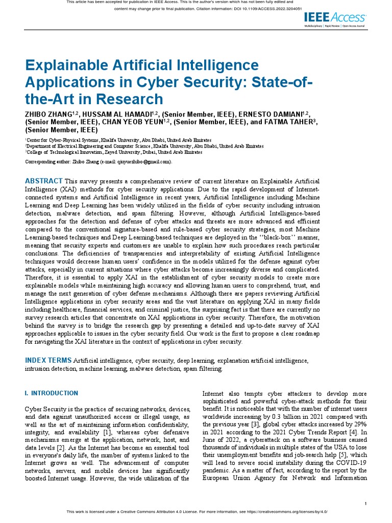 Explainable Artificial Intelligence Applications I | PDF | Security ...