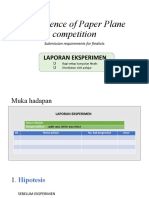 The Science of Paper Plane Competition - Submission Requirement Report