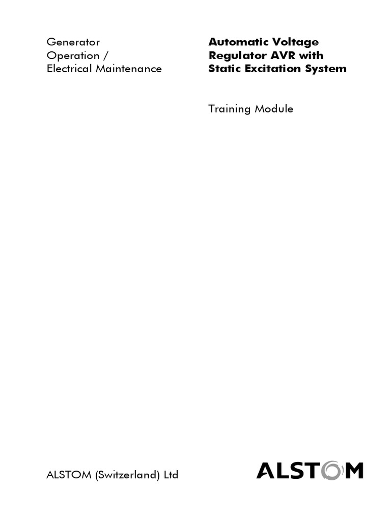 220120end AVR With Static Excitation System PDF Electric Generator