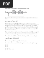 Pid Control Experiment