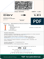 Derby to Leicester train ticket details