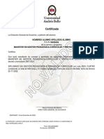 Certificado Magíster Gestión Pedagógica