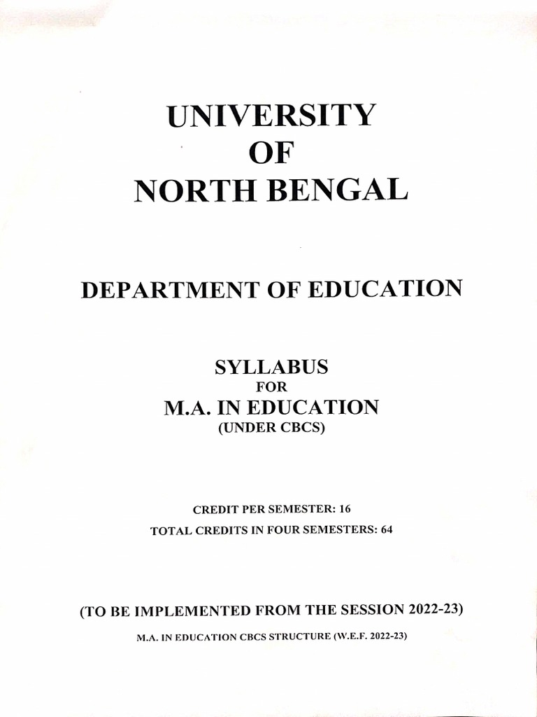 M.A Education Syllabus | PDF