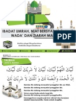 10 Ibadat Umrah, Niat Bersyarat, Tawaf Wada Ziarah Madinah Minggu