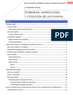 Tema 1. Diversidad - Morfologia, Anatomía y Citología de Las Plantas