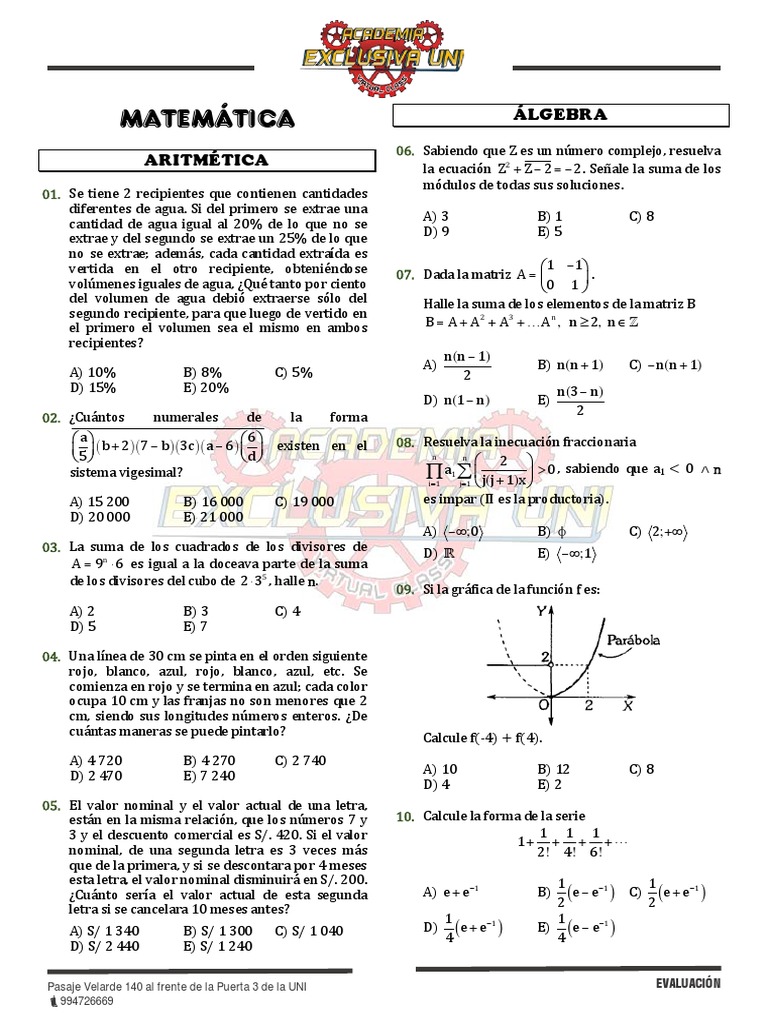 Problemas de Matematica | PDF