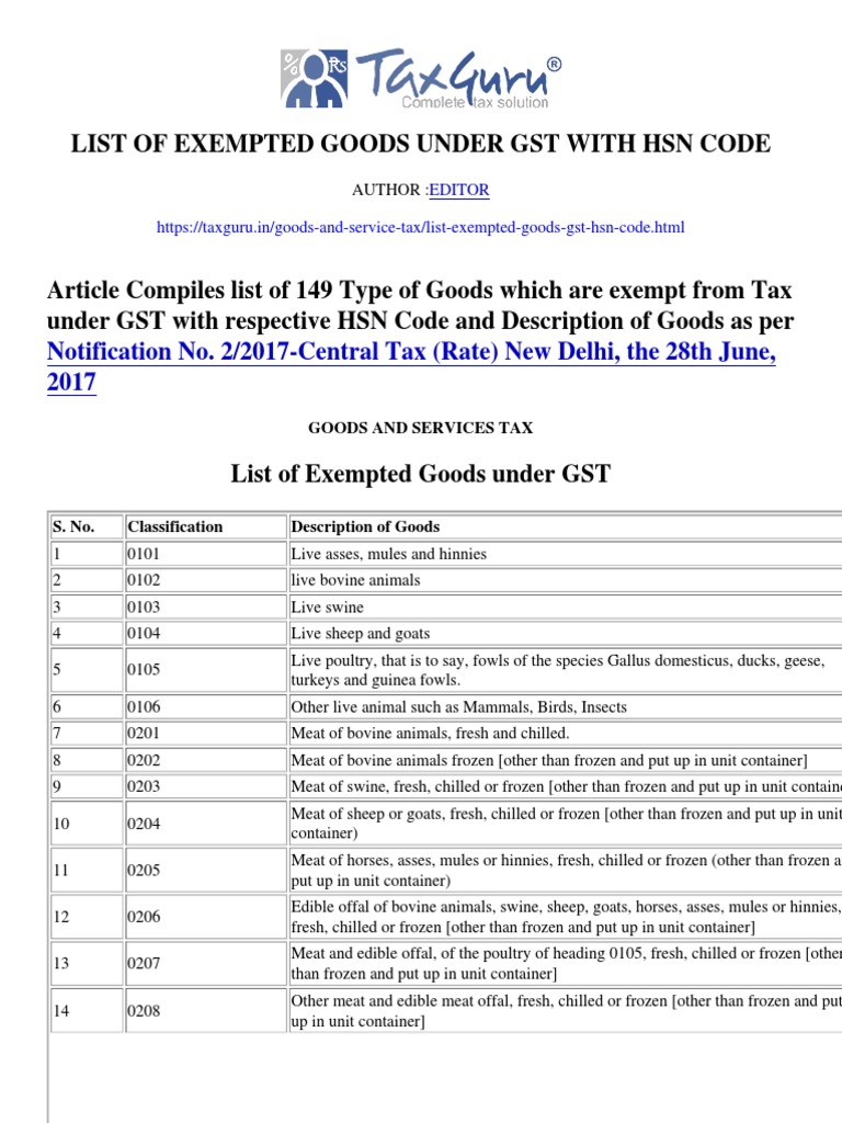 list-of-exempted-goods-under-gst-with-hsn-code-taxguru-in-pdf